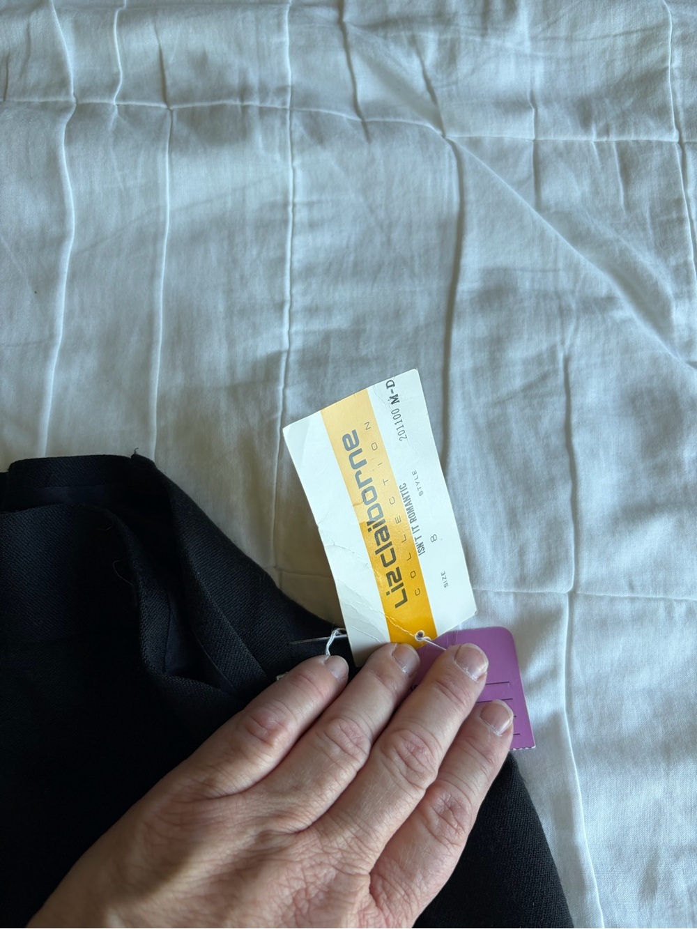Liz Claiborne Black Wool-Blend Dress Pants - Picture 4 of 6